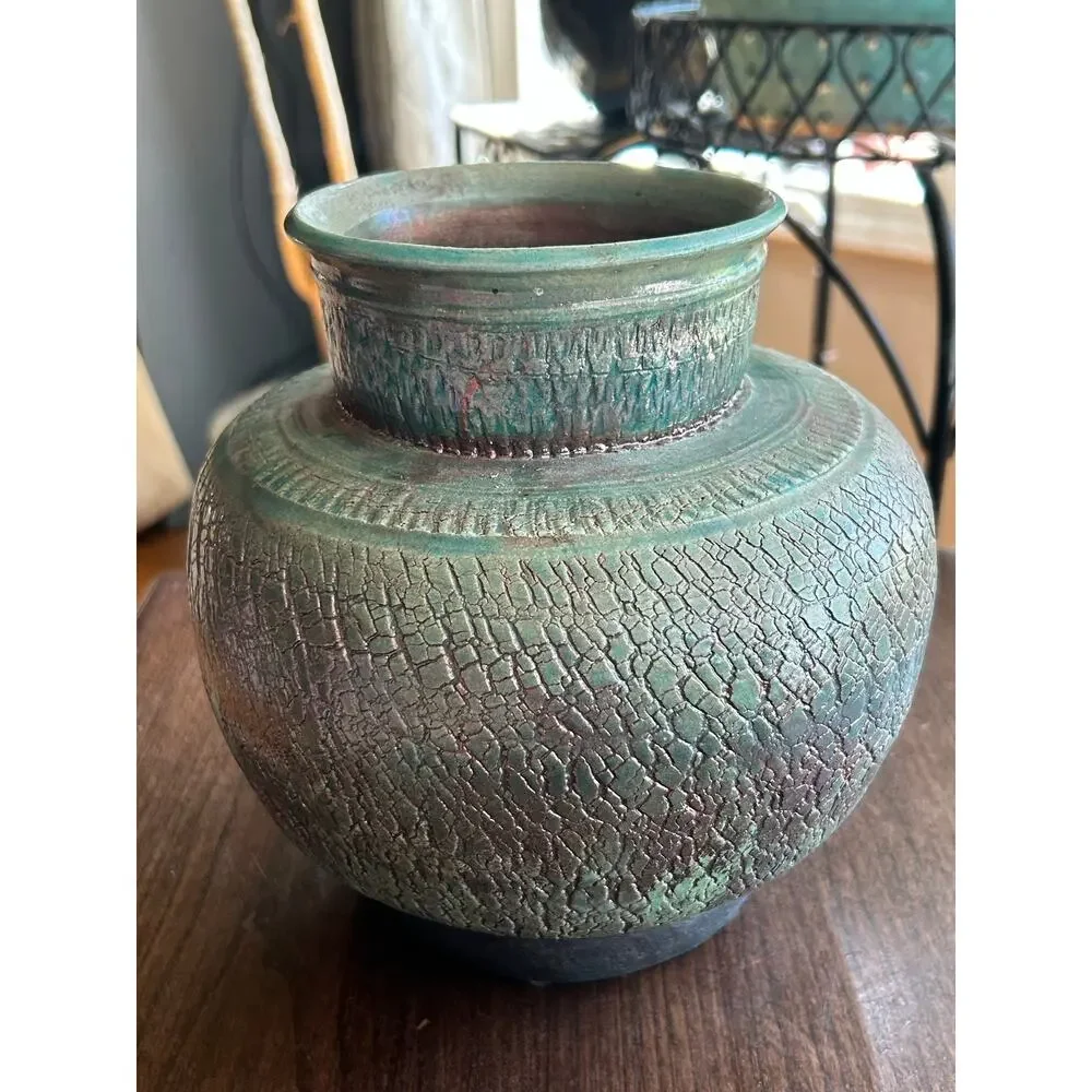 Handmade vintage raku